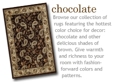 View our chocolate colored rugs