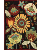  RugStudio presents Nourison Fantasy FA-12 Black Hand-Hooked Area Rug