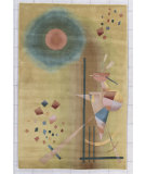  RugStudio presents Nourison Guggenheim Masters G-237 Gold Hand-Knotted, Best Quality Area Rug