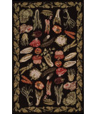  RugStudio presents Nourison Country Heritage H-498 Black Hand-Hooked Area Rug
