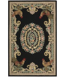  RugStudio presents Nourison Country Heritage H-691 Black Hand-Hooked Area Rug