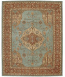  RugStudio presents Nourison Heritage Hall HE16 Aqua Hand-Tufted, Best Quality Area Rug