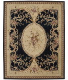  RugStudio presents Nourison Heritage Savonnerie HS-01 Black Hand-Tufted, Best Quality Area Rug