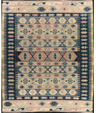  RugStudio presents Nourison Mongol Kilim K-328 Blue Flat-Woven Area Rug