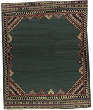  RugStudio presents Nourison Mongol Kilim K365 Green Flat-Woven Area Rug