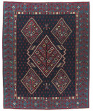  RugStudio presents Nourison Mongol Kilim K-385 Navy Flat-Woven Area Rug