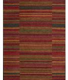  RugStudio presents Nourison Landscape Stripes LC-08 Red Hand-Tufted, Better Quality Area Rug