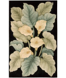 RugStudio presents Nourison Tropics TS-08 Black Hand-Tufted, Best Quality Area Rug