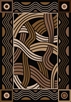 American Dakota New Echota Hand Coiled Black Area Rug| Size| 7'8'' x 10'9''
