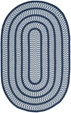 Safavieh Braided Brd401d Ivory - Navy Area Rug| Size| 6' x 9' Oval