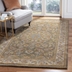 Safavieh Heritage HG954A Green - Taupe Area Rug| Size| 4' 6'' X 6' 6'' Oval