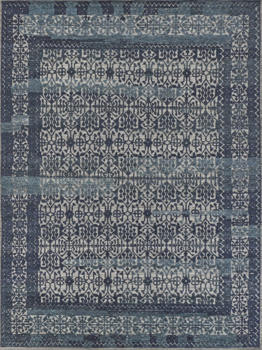 Exquisite Rugs Cadence Hand Knotted 2567 Navy Blue