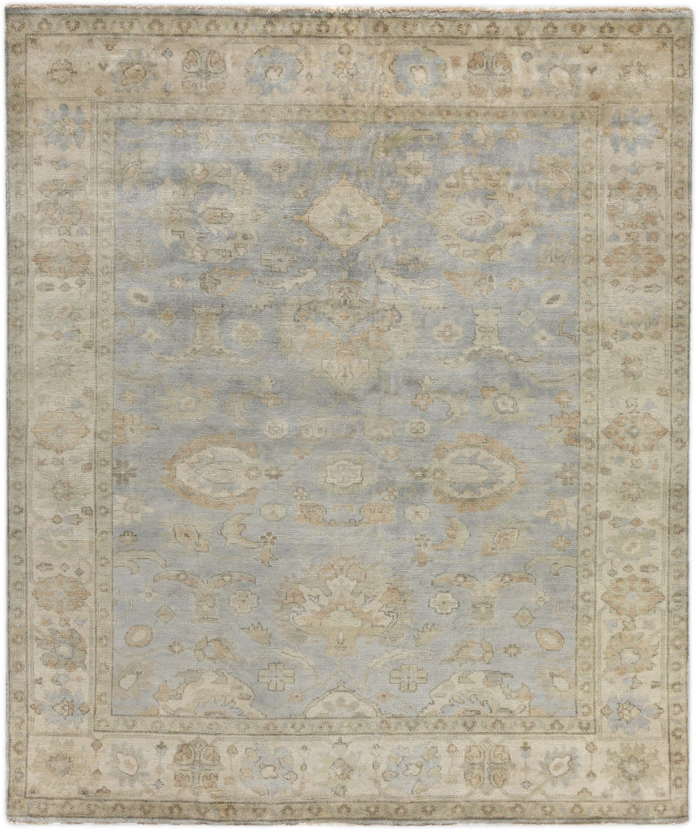 Exquisite Rugs Antique Weave Oushak Hand Knotted 3369 Gray - Ivory