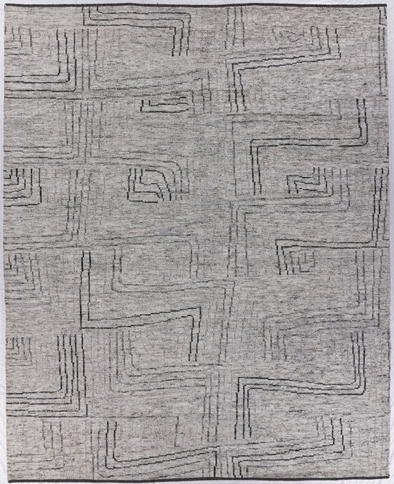 Exquisite Rugs Aldridge Hand Knotted 3807 Ivory - Gray