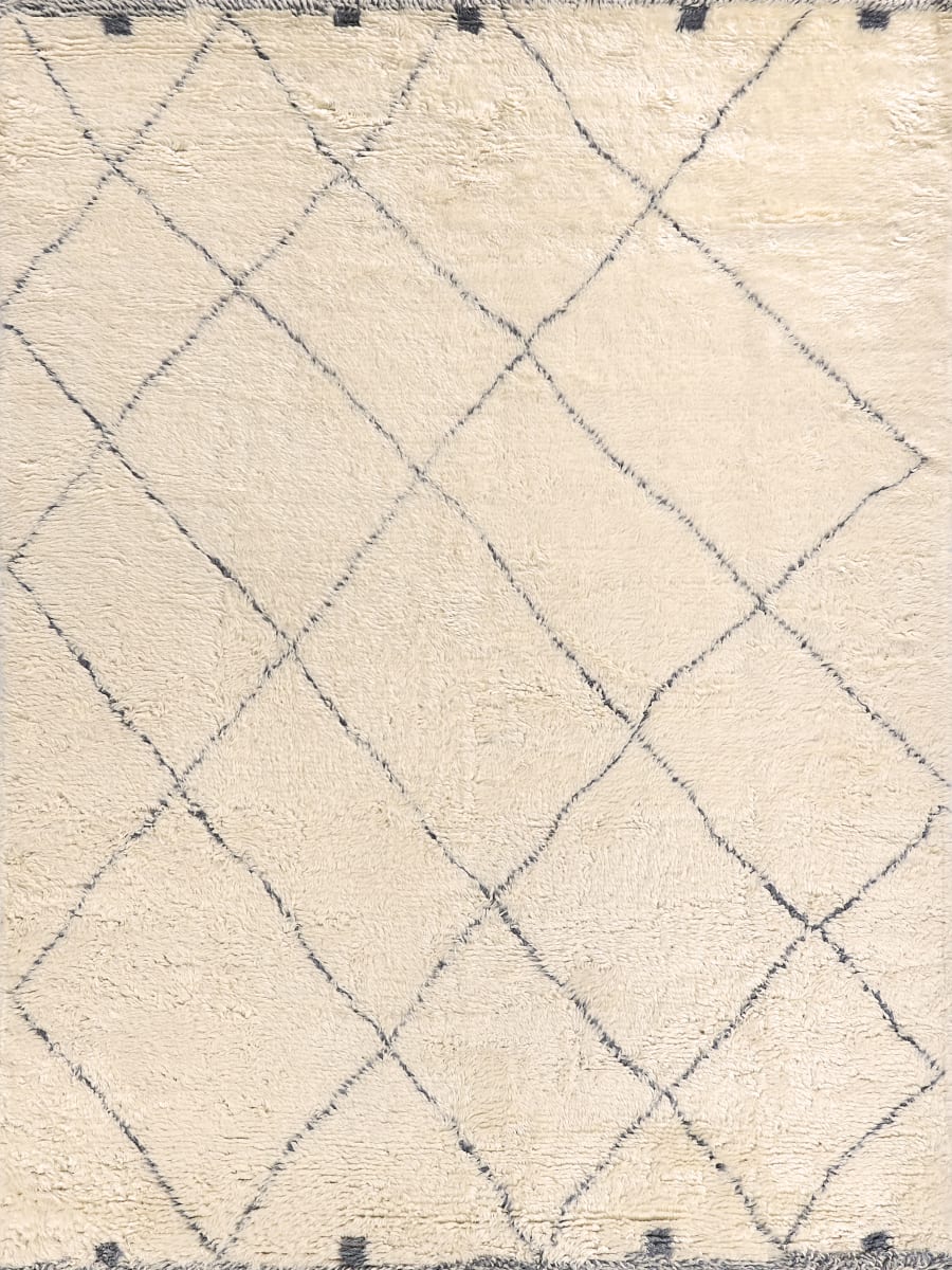 Exquisite Rugs Moroccan Hand Woven 3854 Ivory - Gray