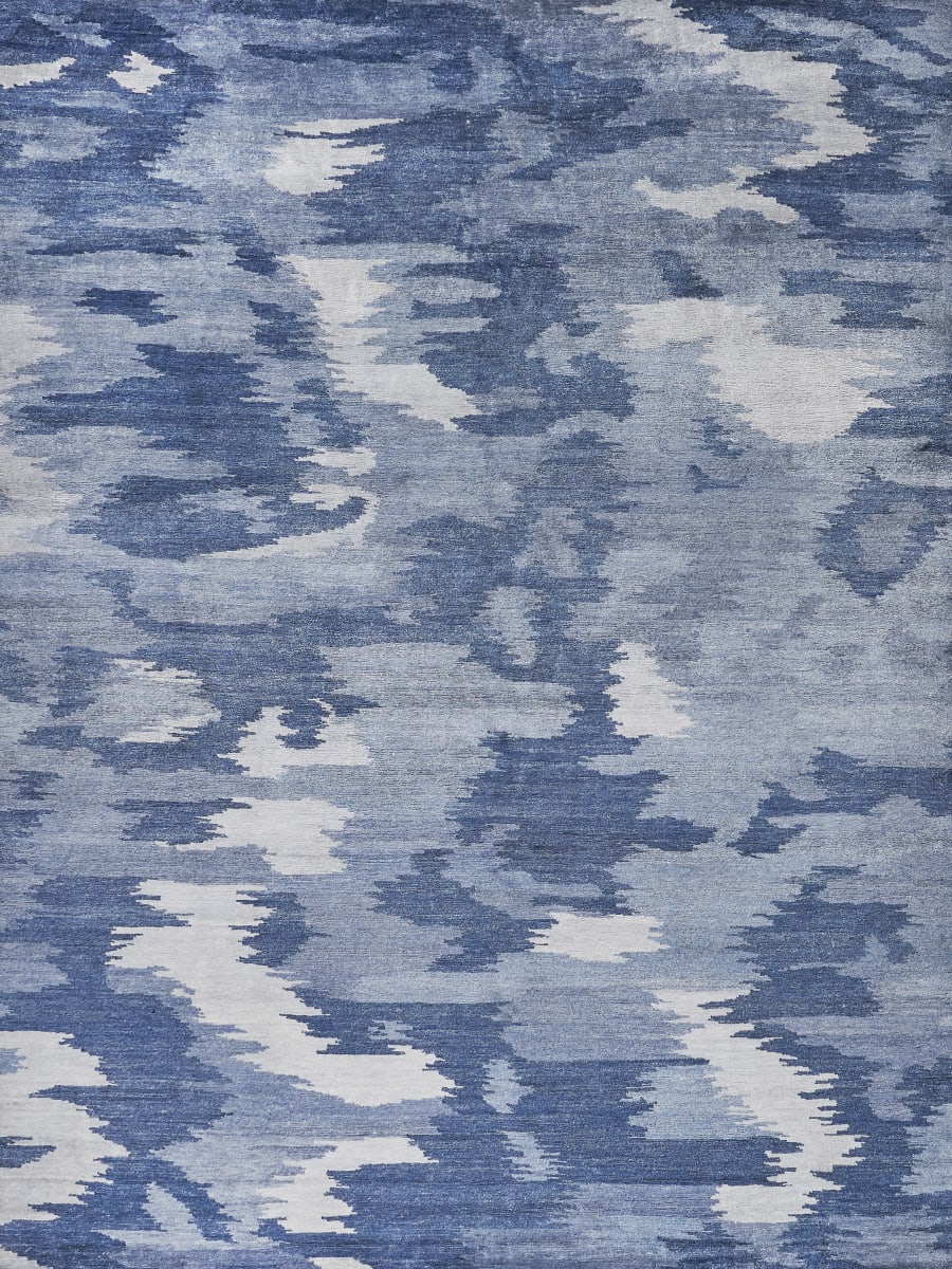 Exquisite Rugs Bamboo Silk Hand Knotted 3997 Blue