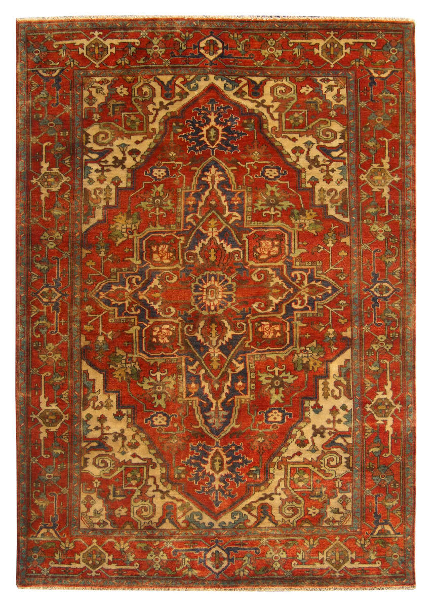 Exquisite Rugs Antique Weave Serapi Hand Knotted 7045 Red