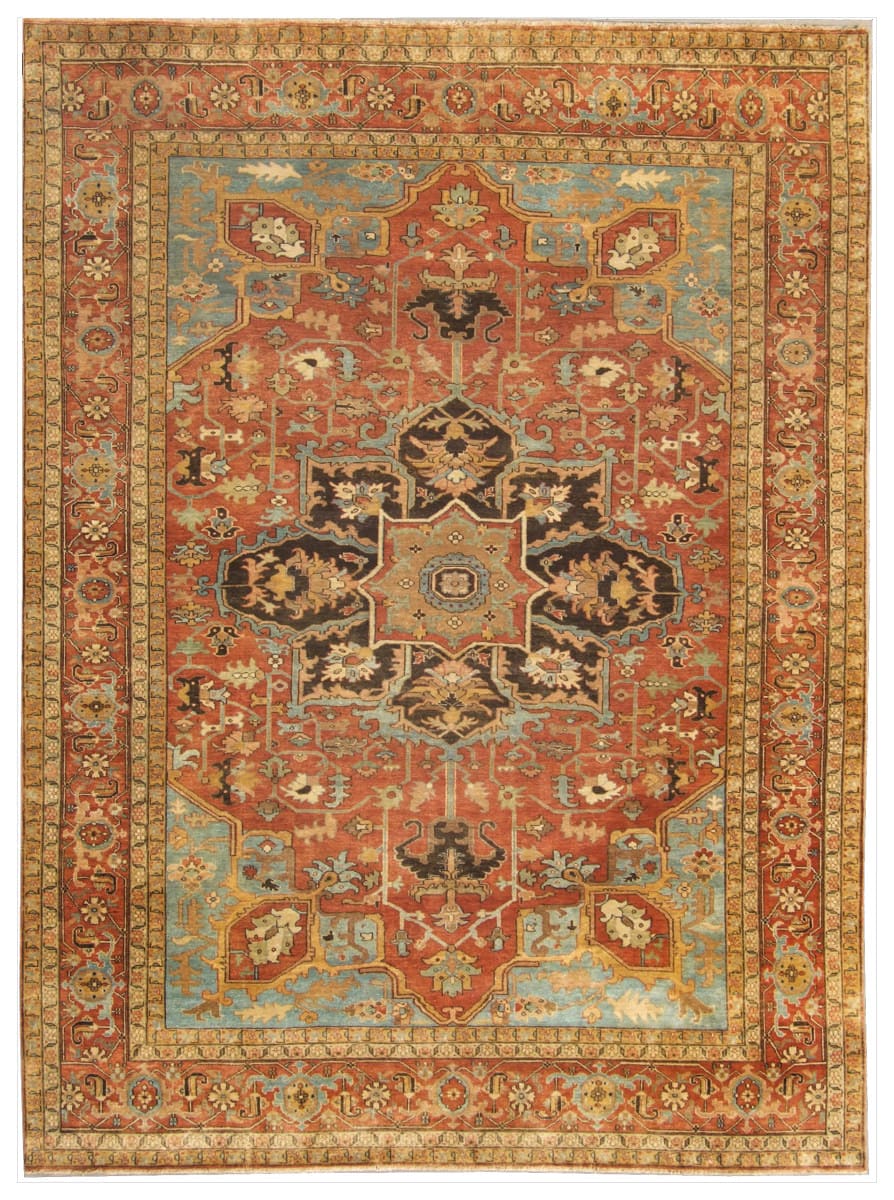 Exquisite Rugs Antique Weave Serapi Hand Knotted 7046 Rust