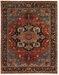 Exquisite Rugs Antique Weave Serapi Hand Knotted 9971 Red - Blue