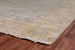Exquisite Rugs Antique Weave Oushak Hand Knotted 3344 Light Blue - Gold Area Rug - 190908