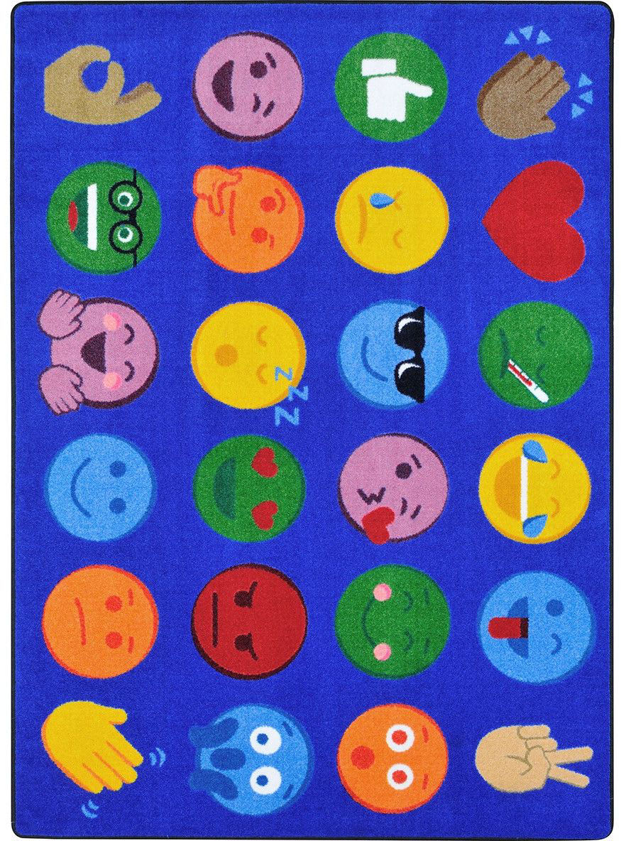 Joy Carpets Kid Essentials Emoji Expressions Multi