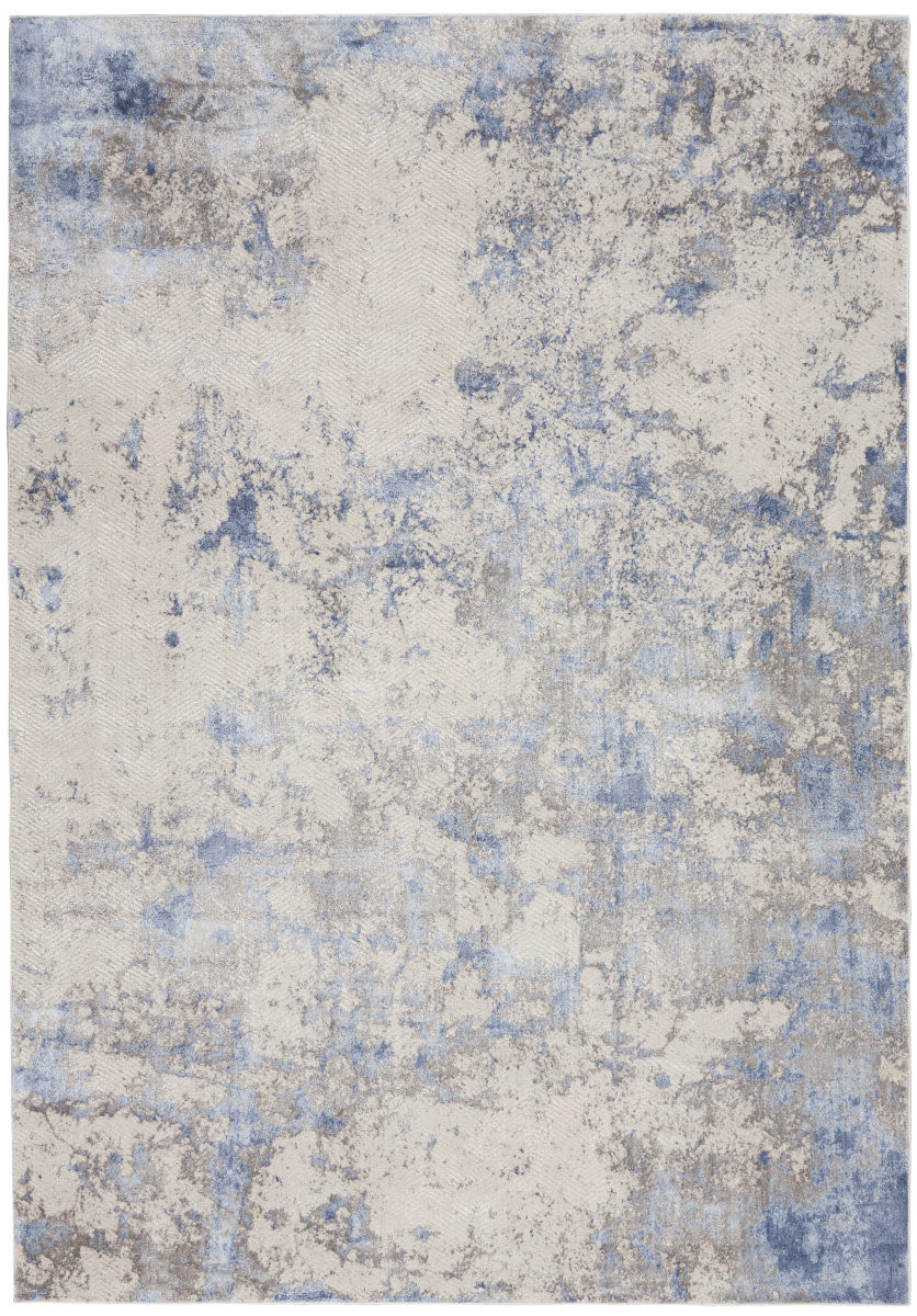 Nourison Silky Textures Sly04 Blue - Ivory