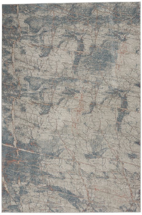 Nourison Rustic Textures RUS15 Light Grey - Blue