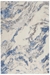 Nourison Silky Textures Sly03 Blue - Ivory - Grey Area Rug - 208042