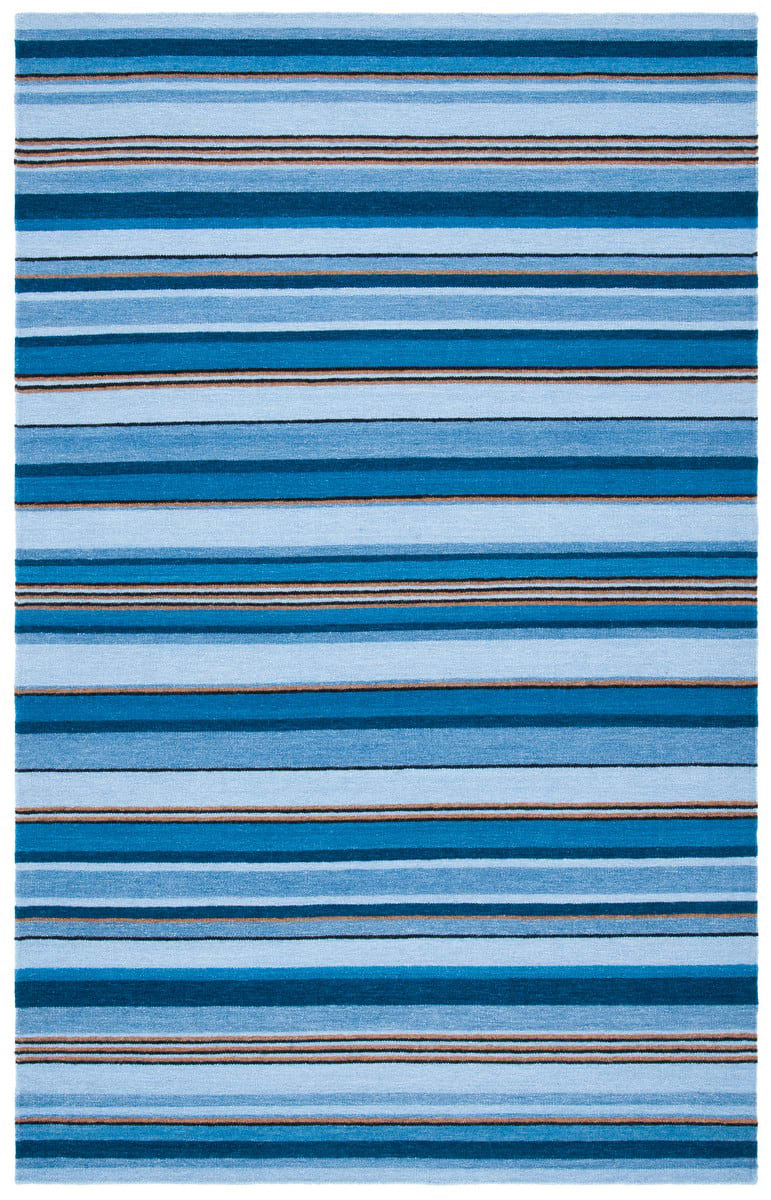 Safavieh Striped Kilim Stk601M Blue - Rust