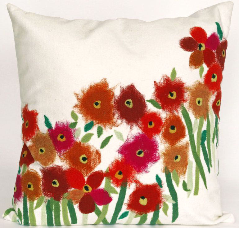 Trans-Ocean Visions Iii Pillow Poppies 3209/24 Red