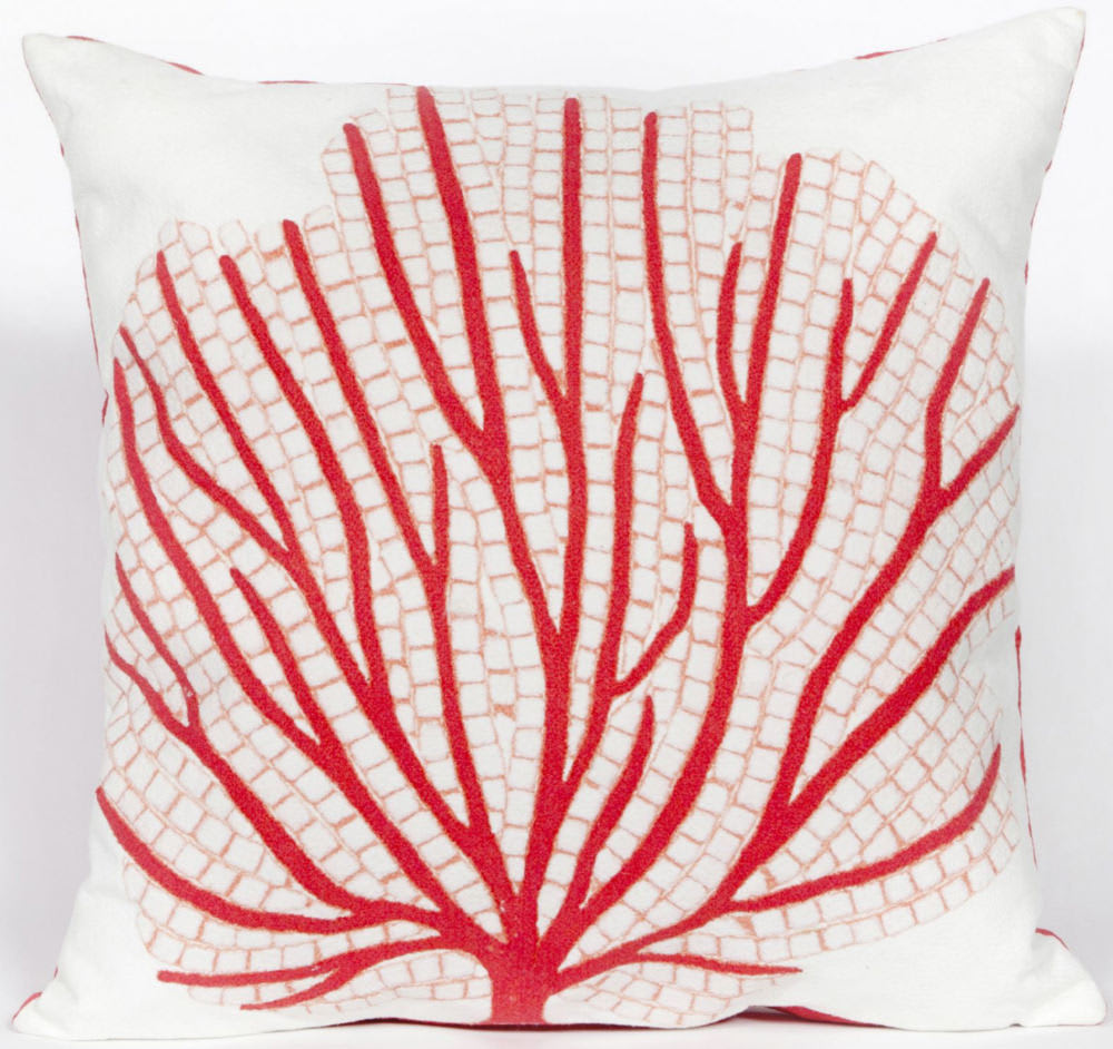 Trans-Ocean Visions Iii Pillow Coral Fan 4185/17 Coral