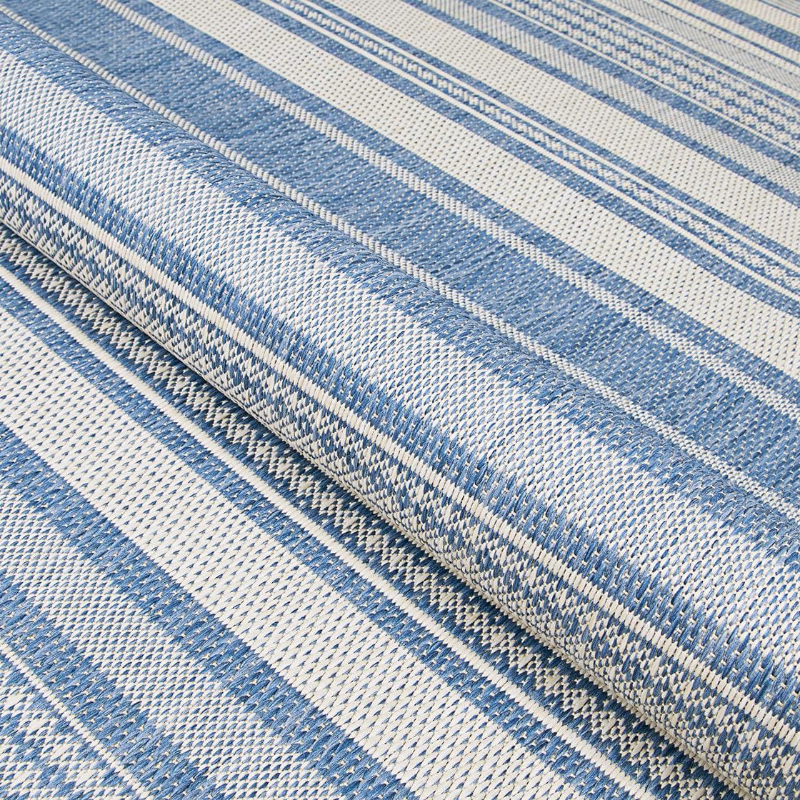 Couristan Recife Gazebo Stripe Champ - Blue | Rug Studio