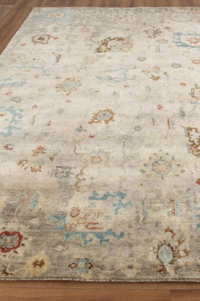 Exquisite Rugs Essex 4032 Tan-Blue-Rust | Rug Studio