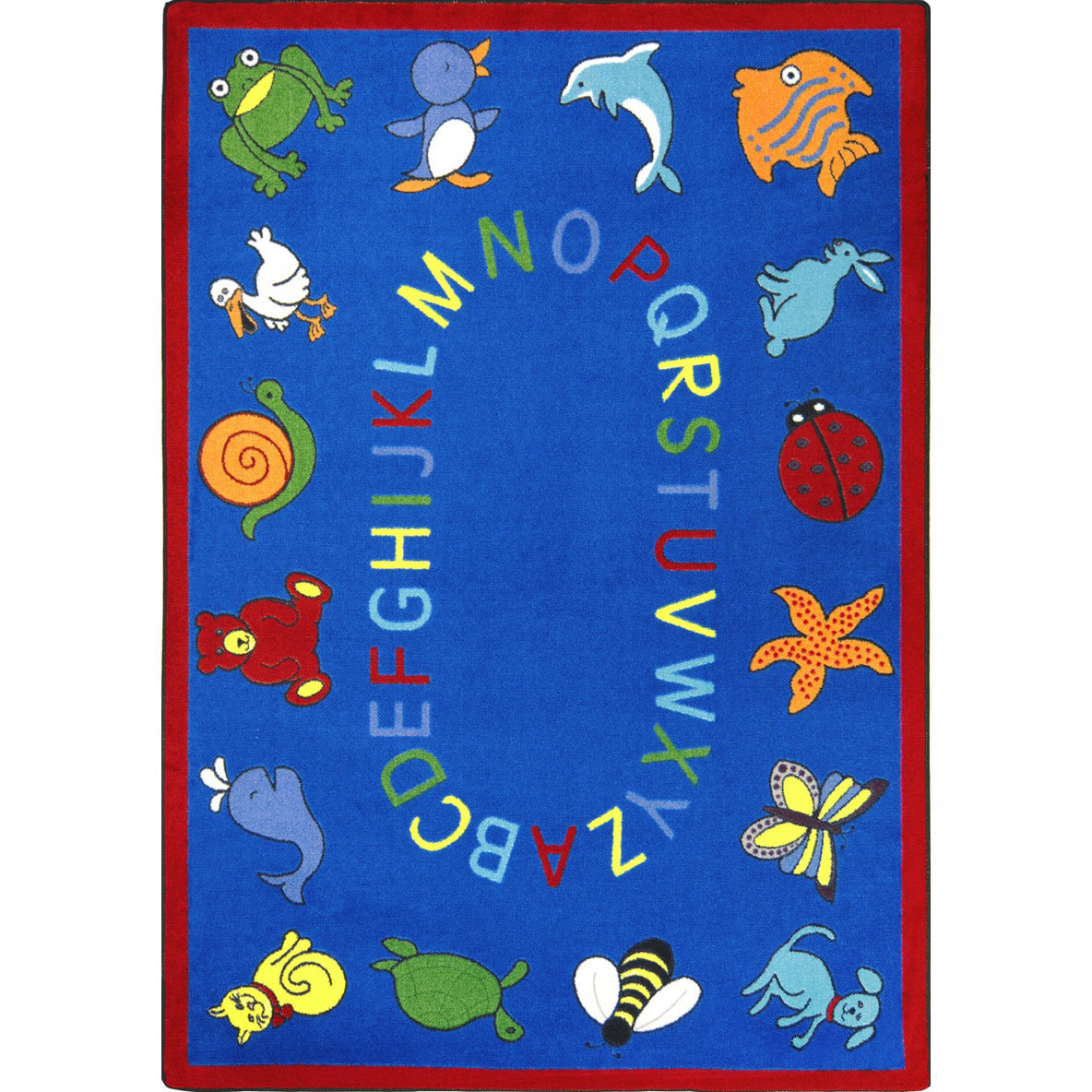 Joy Carpets Kid Essentials Abc Animals Blue | Rug Studio