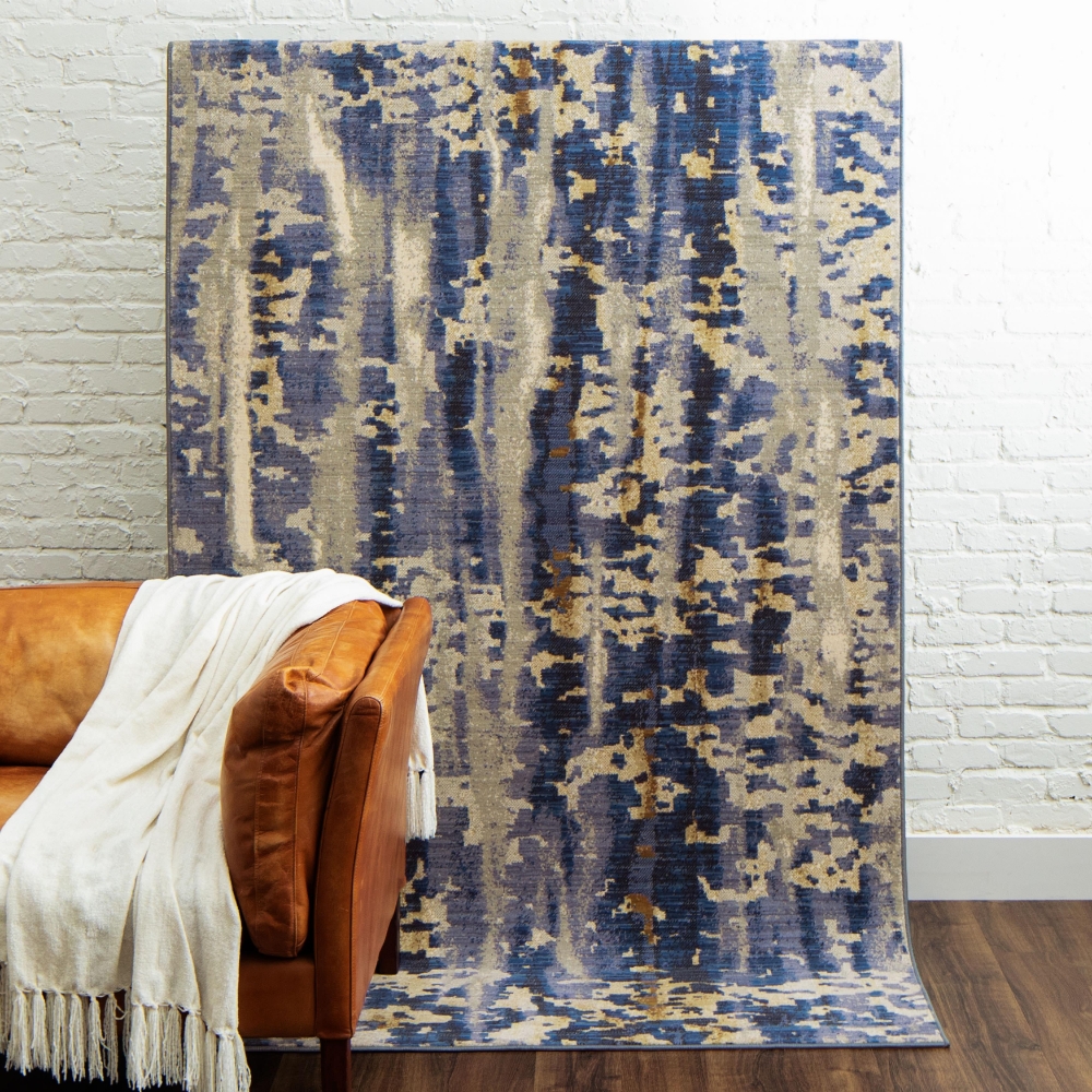 Karastan Tempest Vortex Cobalt | Rug Studio
