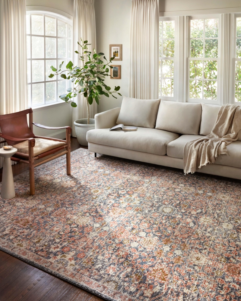 Loloi Rust Rug Loloi II Saban SAB-03 Navy - Rust | Rug Studio