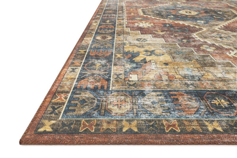 Loloi Rust Rug Loloi II Skye Sky-11 Rust - Blue | Rug Studio