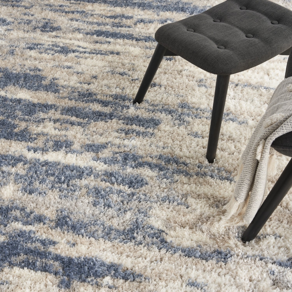 Dreamy Area Rug Nourison Dreamy Shag DRS10 Light Blue Grey | Rug Studio
