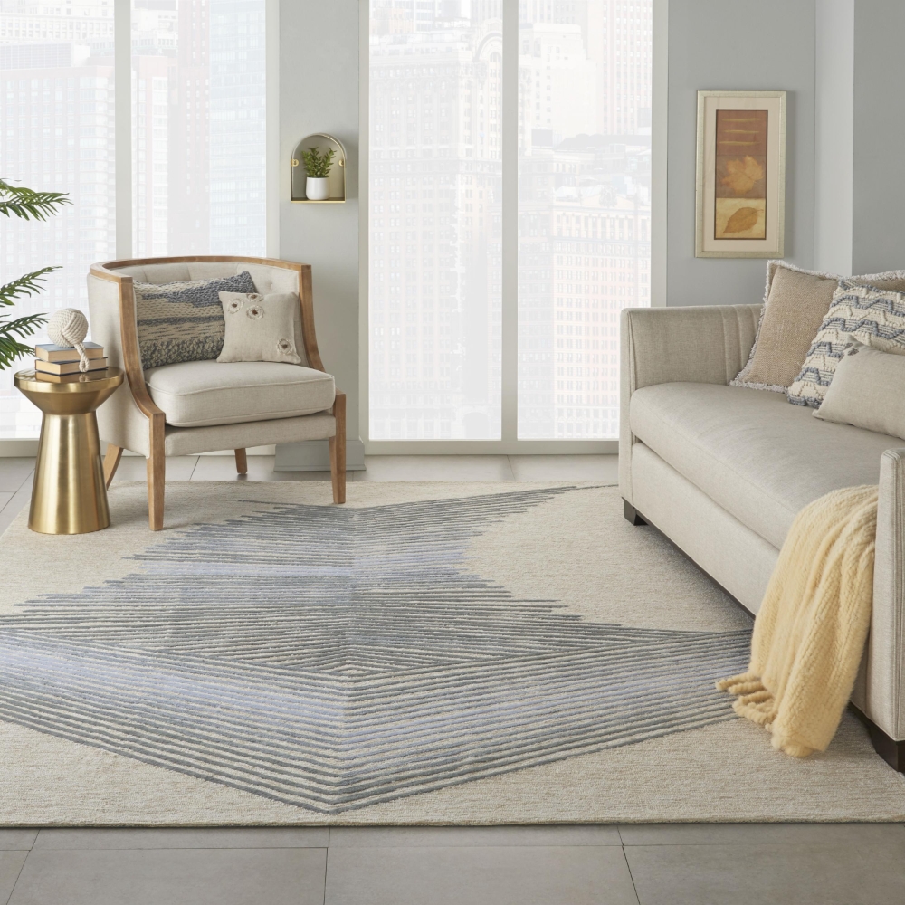 Nourison Symmetry Smm06 Ivory - Grey | Rug Studio