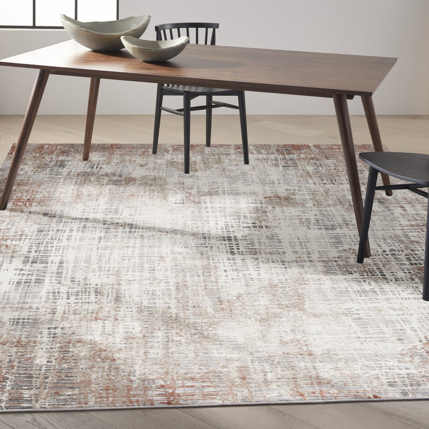 Area Rug Dynamic Infinity Calvin Klein CK022 Infinity Ifn01 Rust Multicolor | Rug Studio