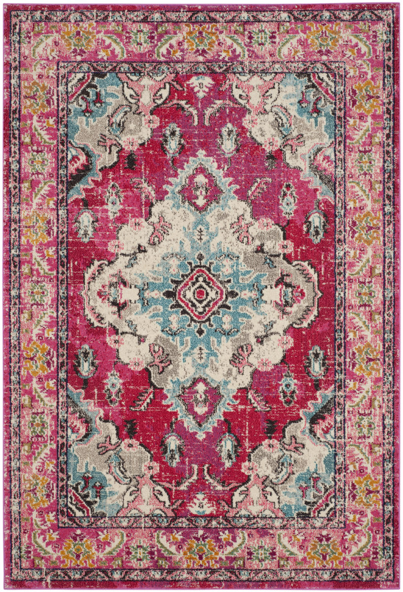 Pink Multicolor Rugs Safavieh Monaco Mnc243d Pink - Multi | Rug Studio