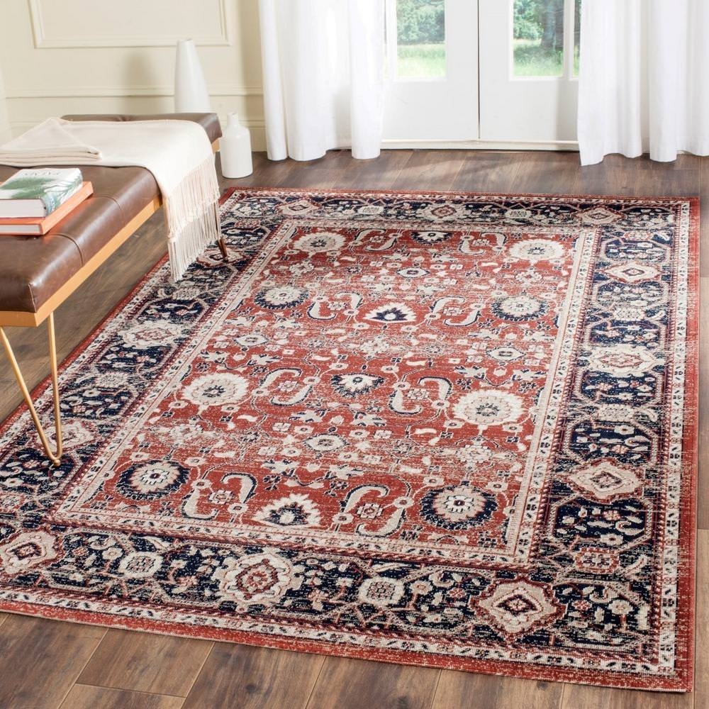 Rust Navy Rug Safavieh Artisan Atn322r Rust - Navy | Rug Studio