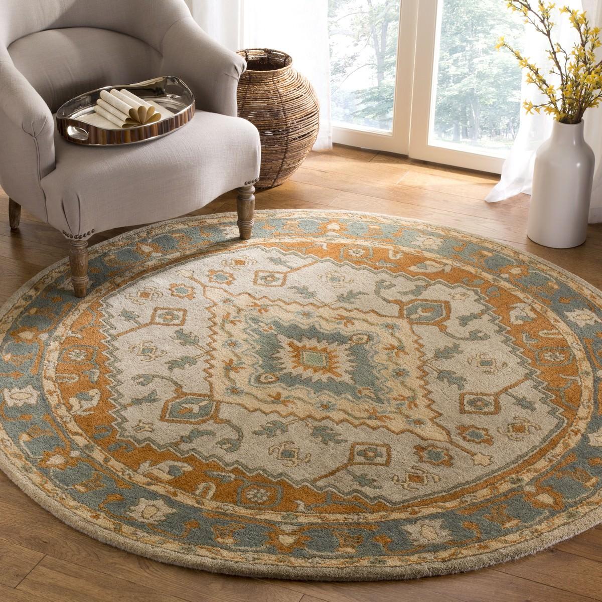 Safavieh Heritage HG406A Light Blue - Rust | Rug Studio