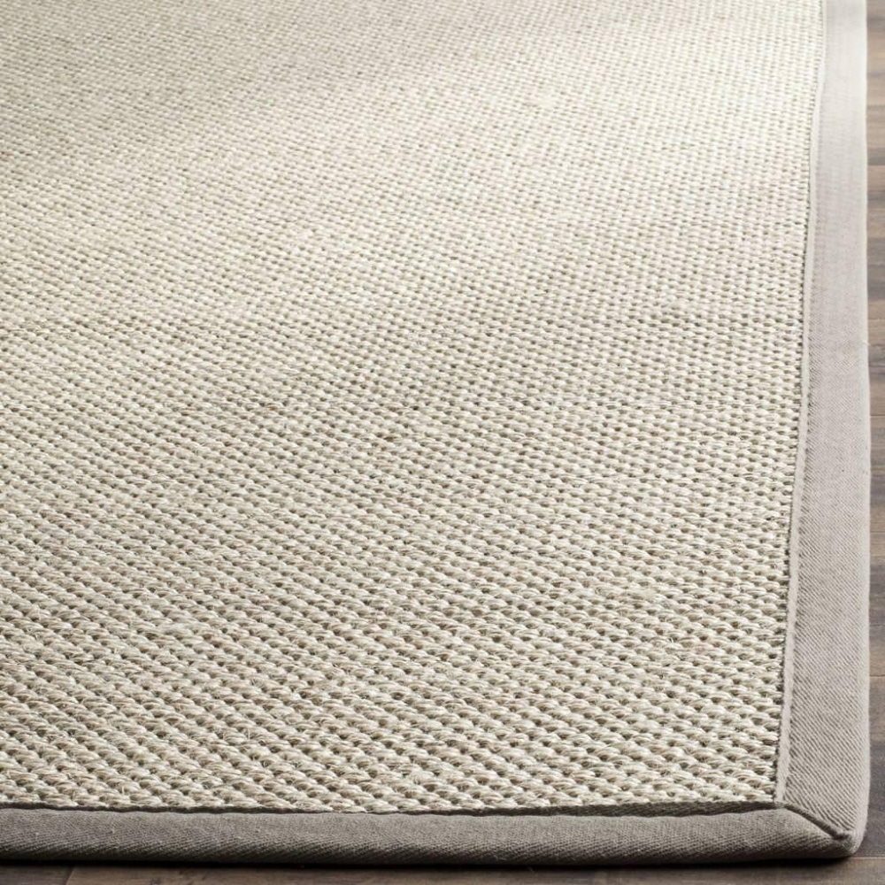 Safavieh Naturfaser-Teppich NF143D – Sisal-Läufer In Marmor/Dunkelgrau, 60x35 Cm, Handgewebt & Nachhaltig