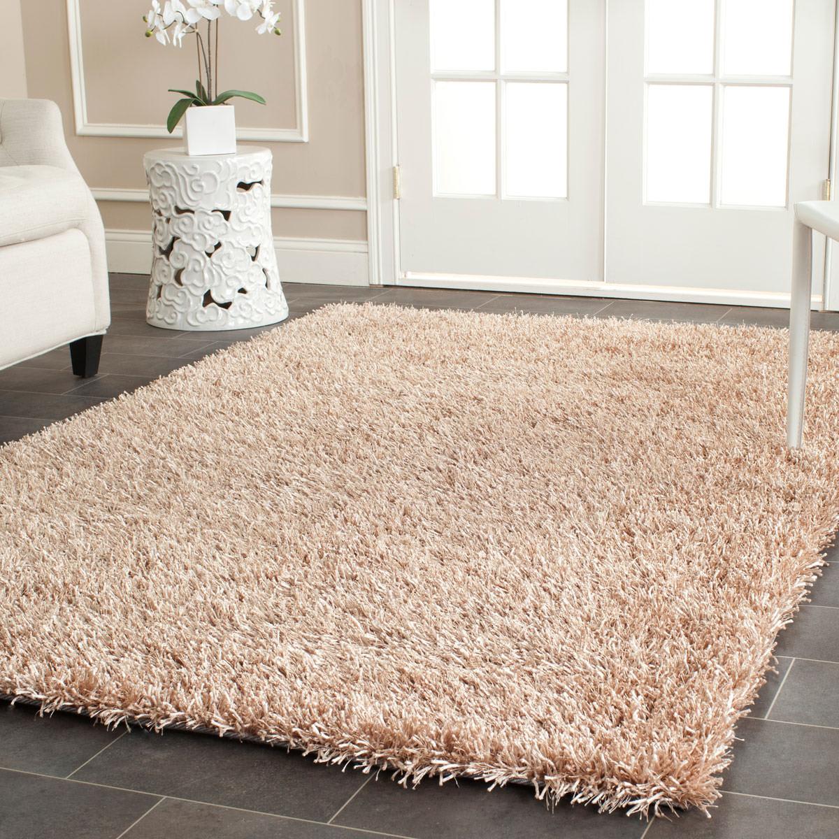 Behag Open Rug Safavieh Paris Shag SG531-1313 Beige | Rug Studio