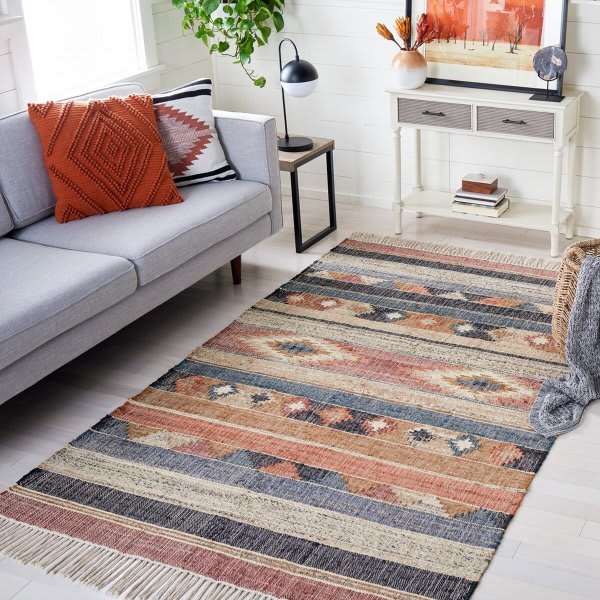 Safavieh Kilim Klm177m Blue - Rust | Rug Studio