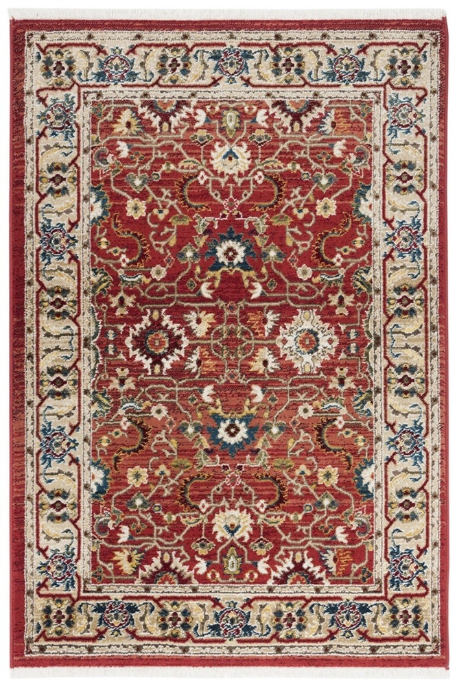 Tan Red Rugs Lauren Ralph Lauren Ines Lrl1293C Red - Beige | Rug Studio