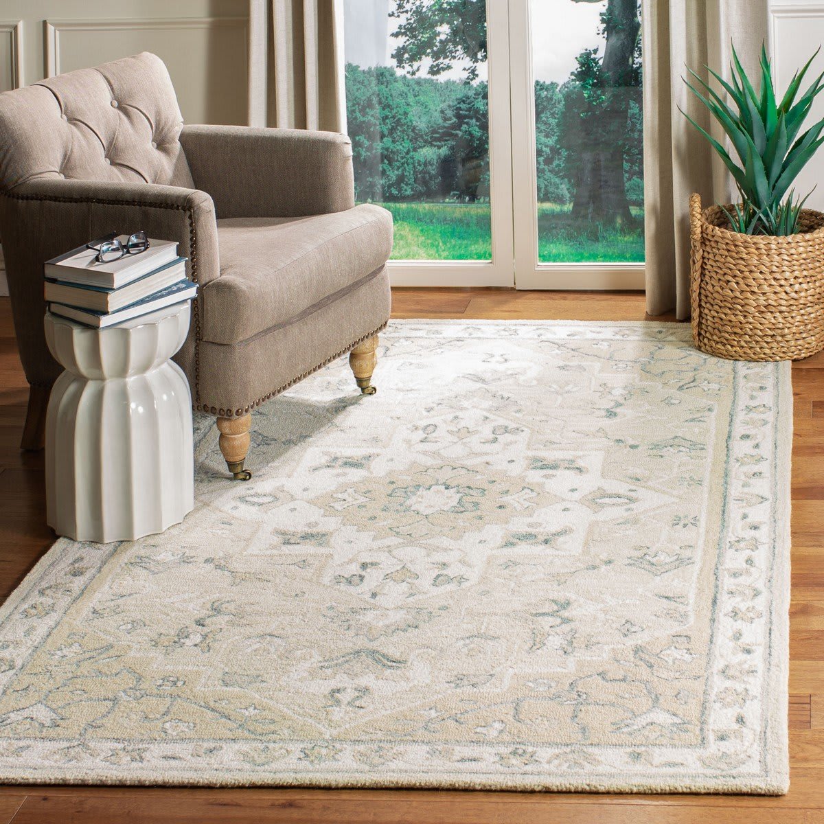 Safavieh Micro-Loop Mlp505B Beige - Ivory | Rug Studio