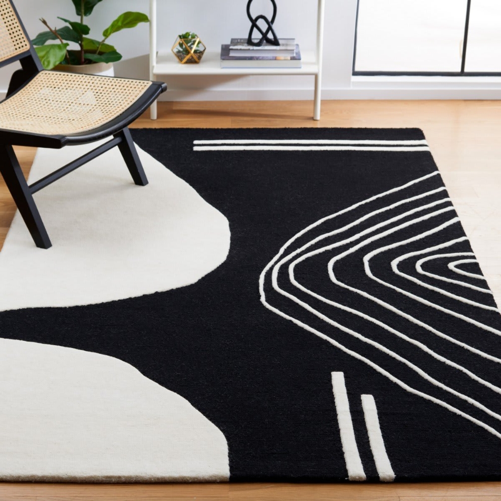 Rodeo Rug Safavieh Rodeo Drive Rd860Z Black - Ivory | Rug Studio