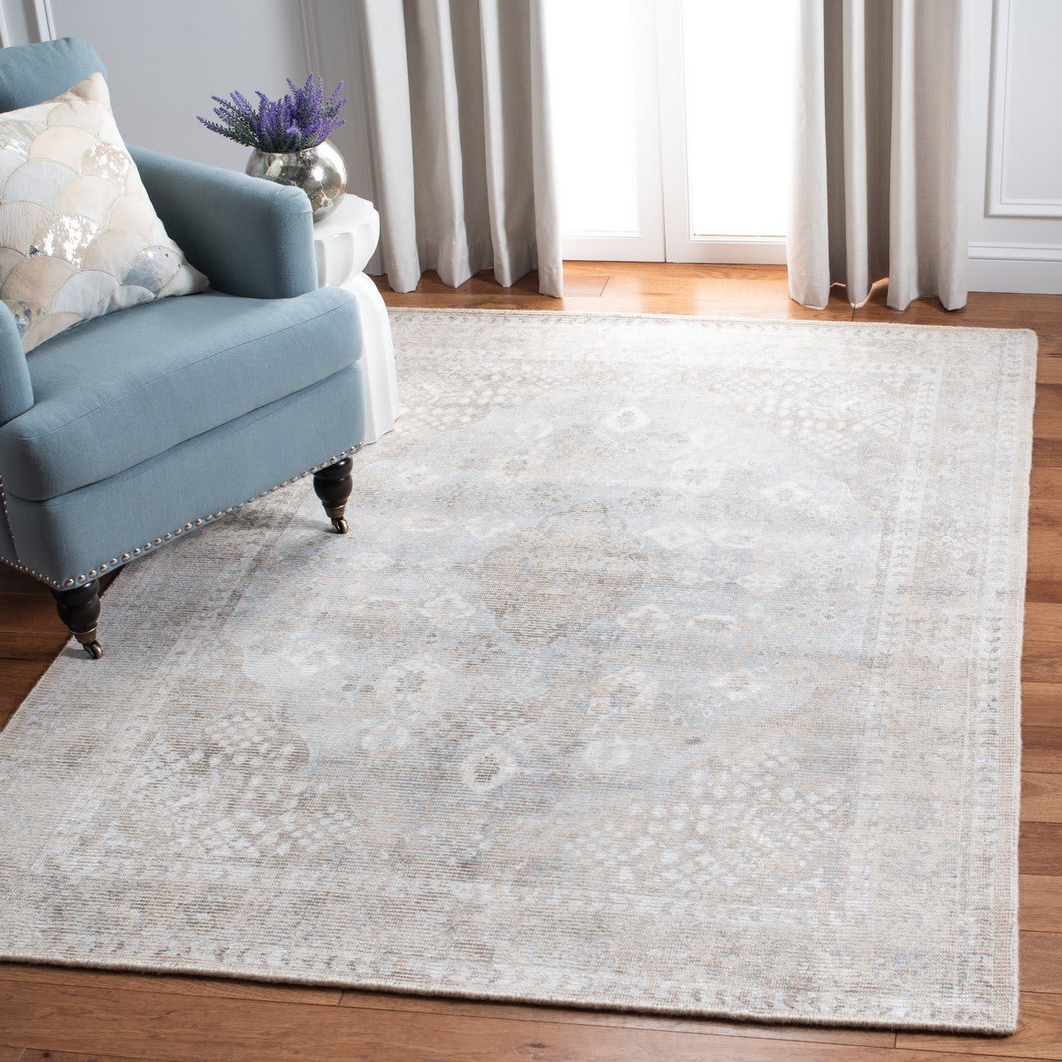Sand Area Rug Safavieh Restoration Vintage Rvt703B Beige - Sand | Rug Studio